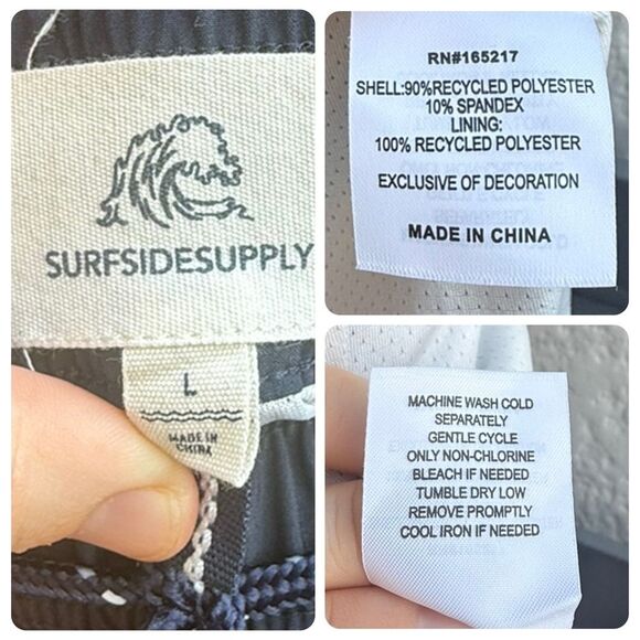 Surfside Supply Jimmy Retro Volley Shorts in Navy Blazer | Large - Picture 8 of 8